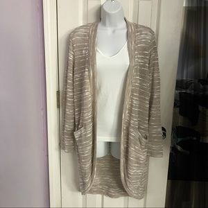 Splendid tan and white cardigan